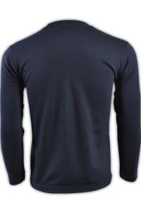 SKLST008 sapphire blue 031 long sleeved men' s T shirt 00101-LVC online ordering basic type typical classic whole cotton cotton 100% tee shirts long sleeved sporty breathable tees supplier long sleeved tshirts company price front view